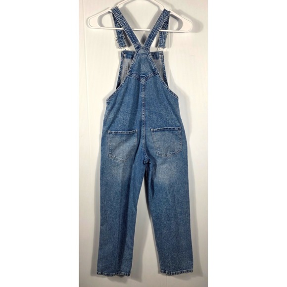 Kids H M Denim Overalls Blue Jean Jumpsuit Bib Pants Size 8 8A - Picture 2 of 5